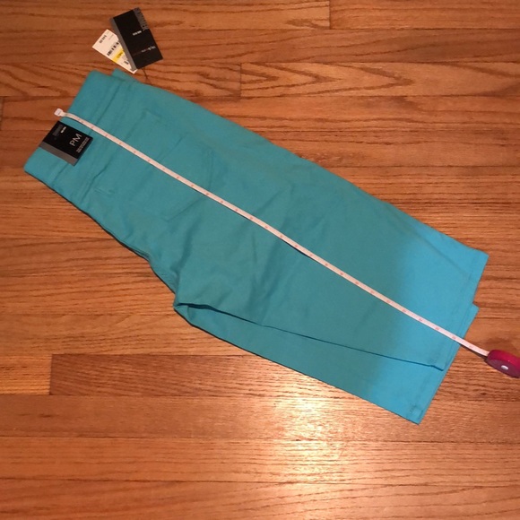 Style & Co Denim Petite Medium Turquoise Mid Rise Stretch Skimmer Pants NWT - Picture 5 of 10